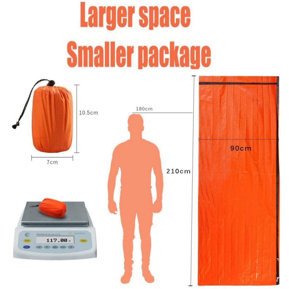 Emergency Mylar Tent - 방수 재사용 가능 보온 마일라 비상