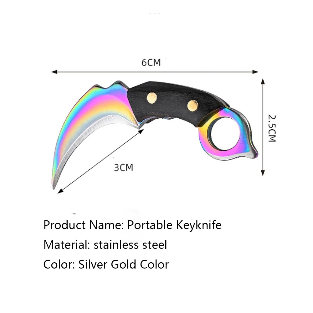 Bushcraft Knife Fixed - 미니 나이프 열쇠고리 포켓 나이프 아웃도어