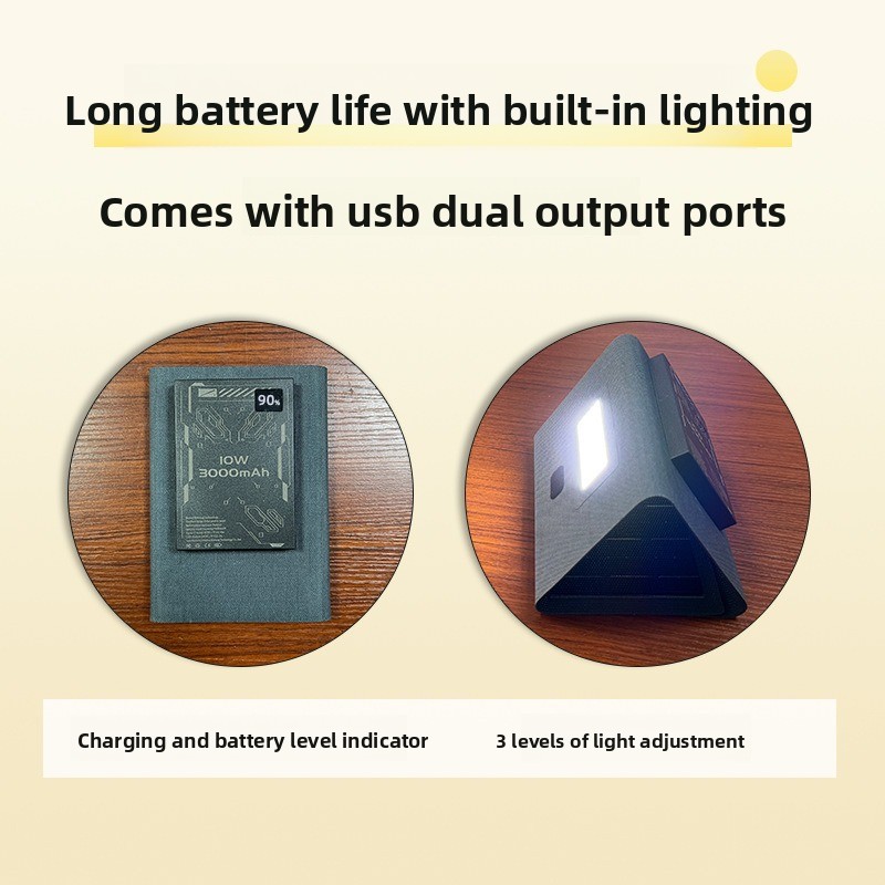 접이식 태양광 패널 충전기 휴대용 보조배터리(LED 조 - Solar Emergency Charger 리뷰 및 가격