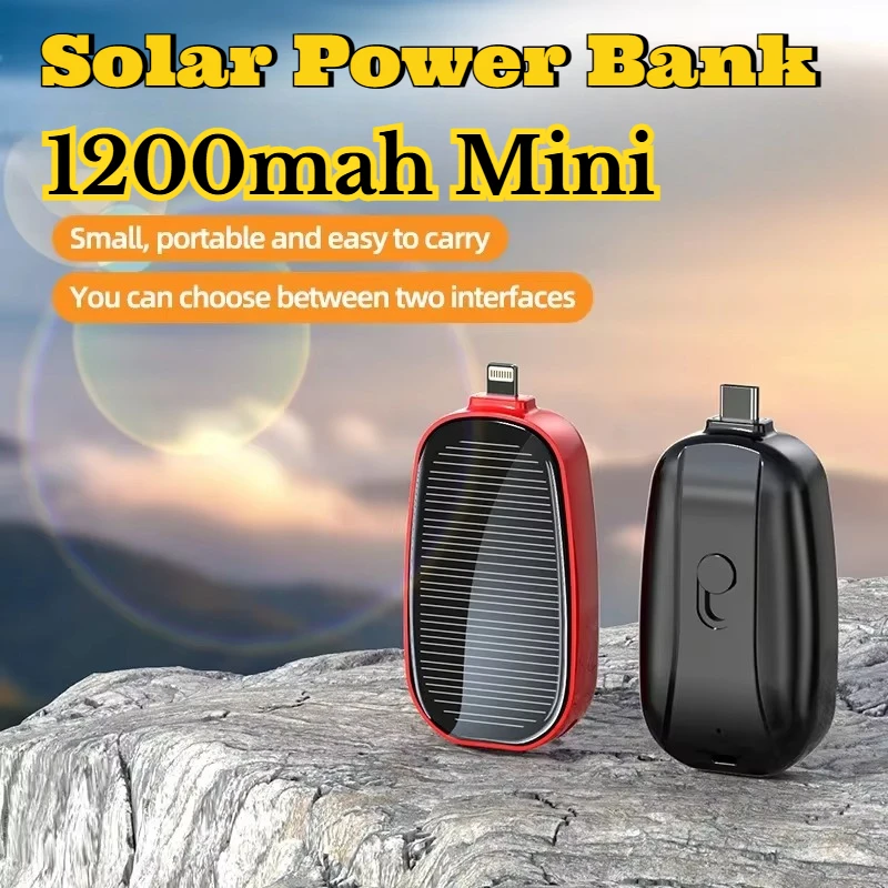 1200mAh 태양광 미니 보조배터리 키체인 휴대용 충 - Solar Emergency Charger 리뷰 및 가격